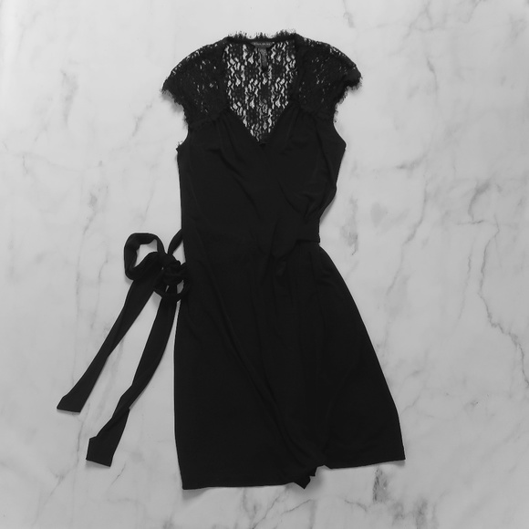 Banana Republic Dresses & Skirts - Banana Republic Black Lace Wrap Dress Small